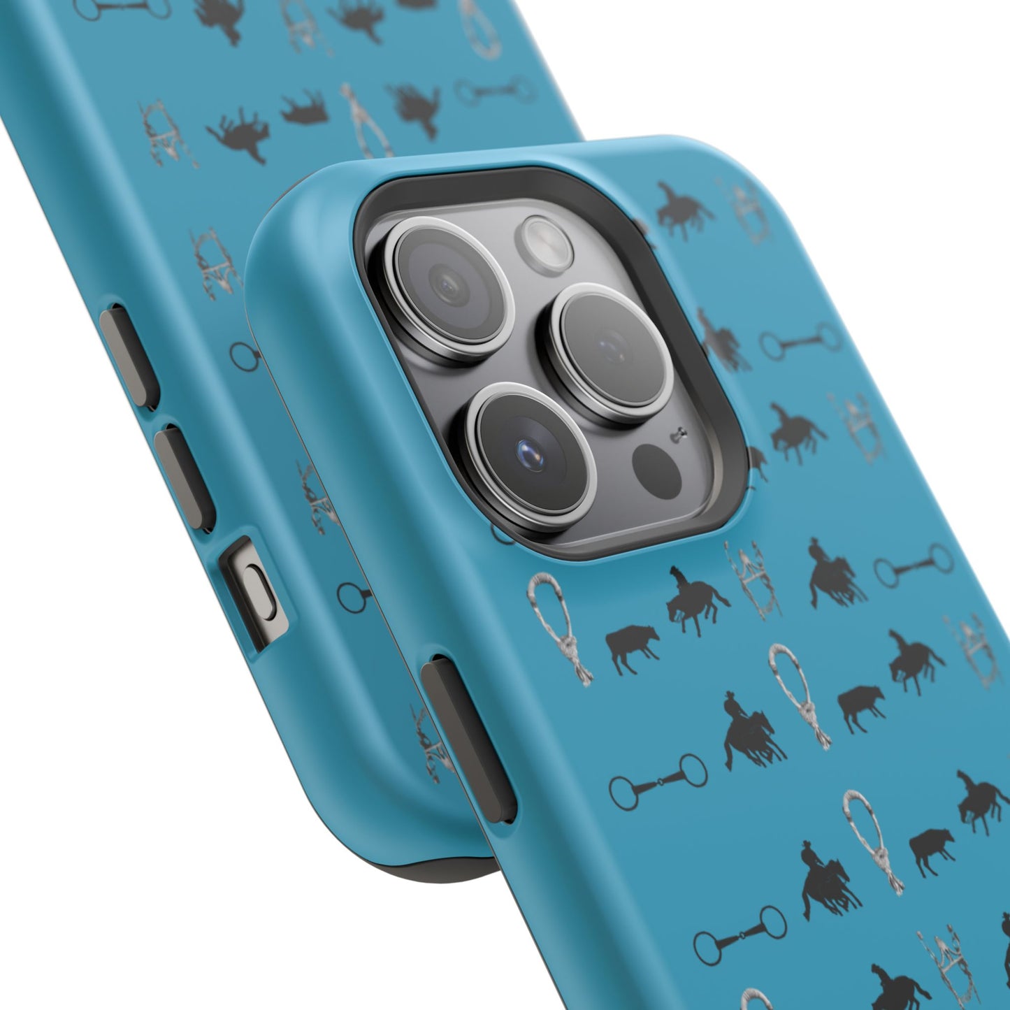 Turquoise Cowhorse Magnetic Tough Phone Case (IPhone Only)