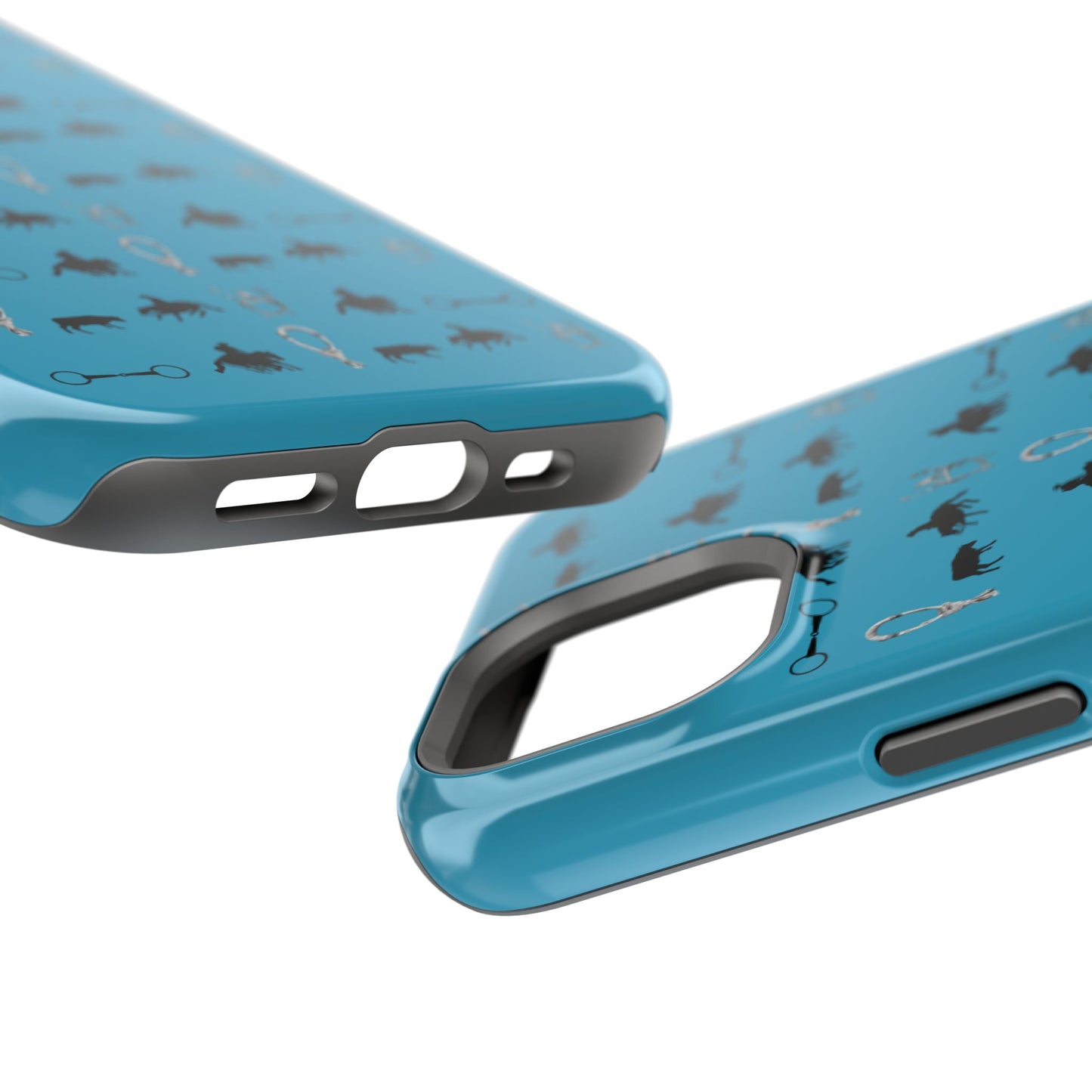 Turquoise Cowhorse Magnetic Tough Phone Case (IPhone Only)