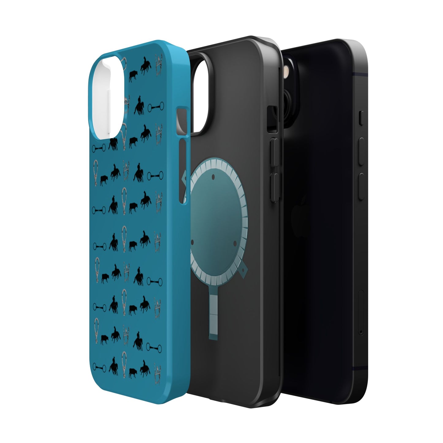 Turquoise Cowhorse Magnetic Tough Phone Case (IPhone Only)