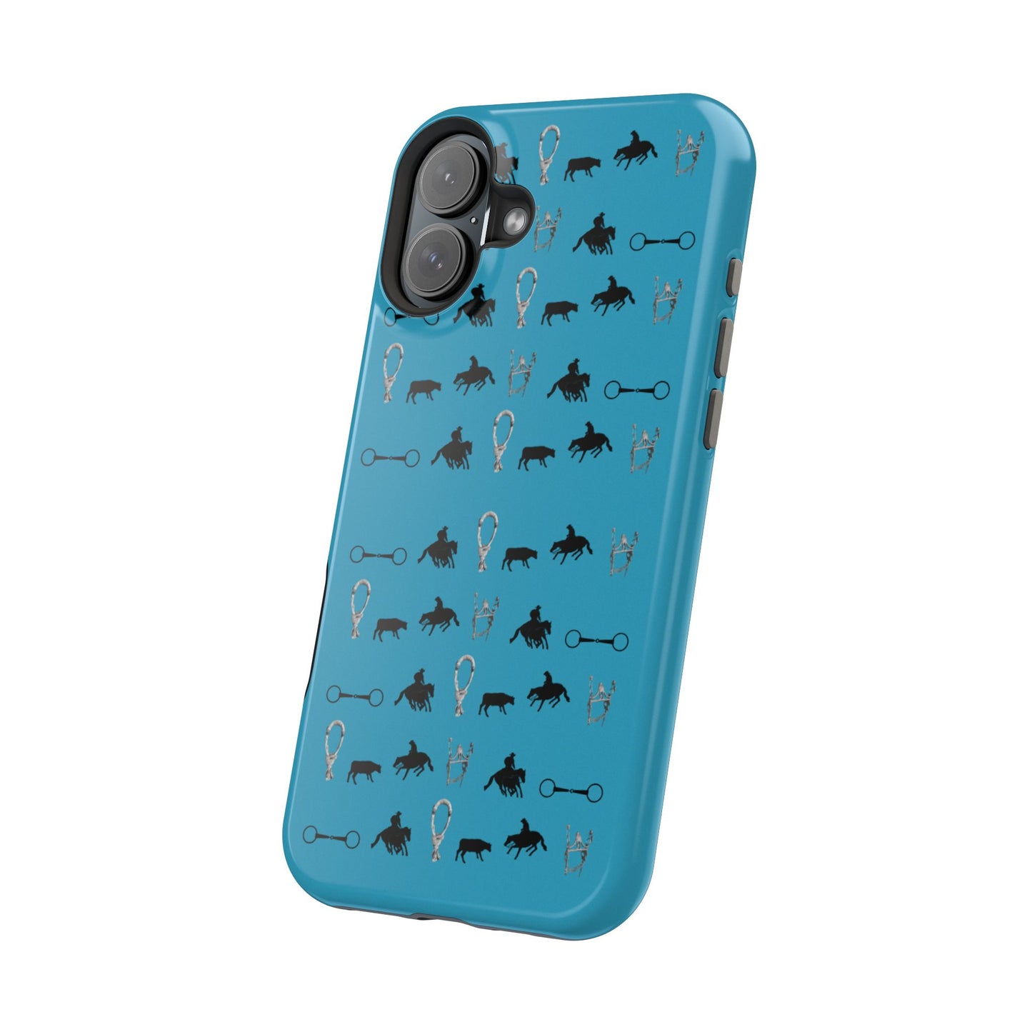 Turquoise Cowhorse Magnetic Tough Phone Case (IPhone Only)