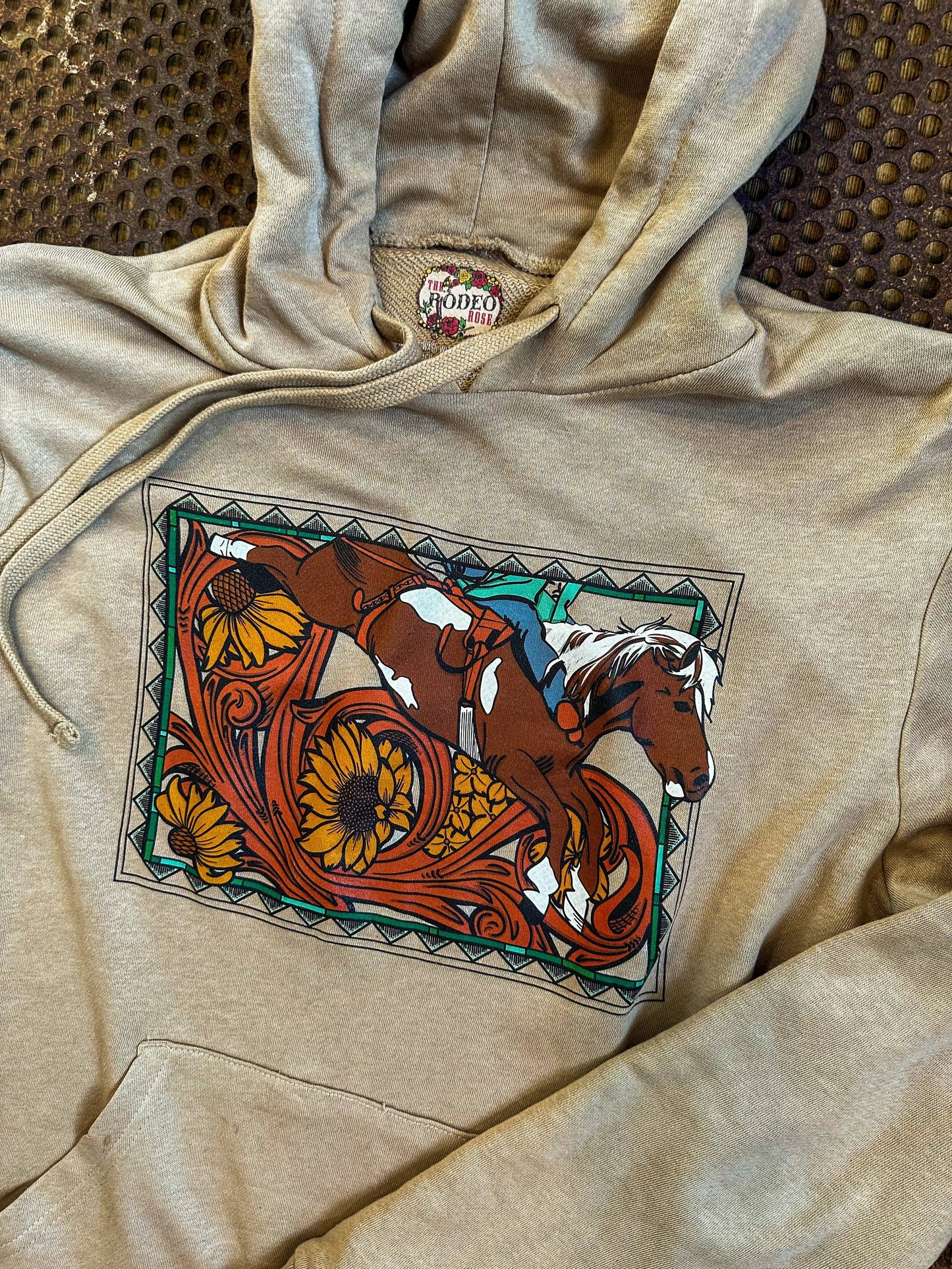 Bareback Floral Scroll Hoodie