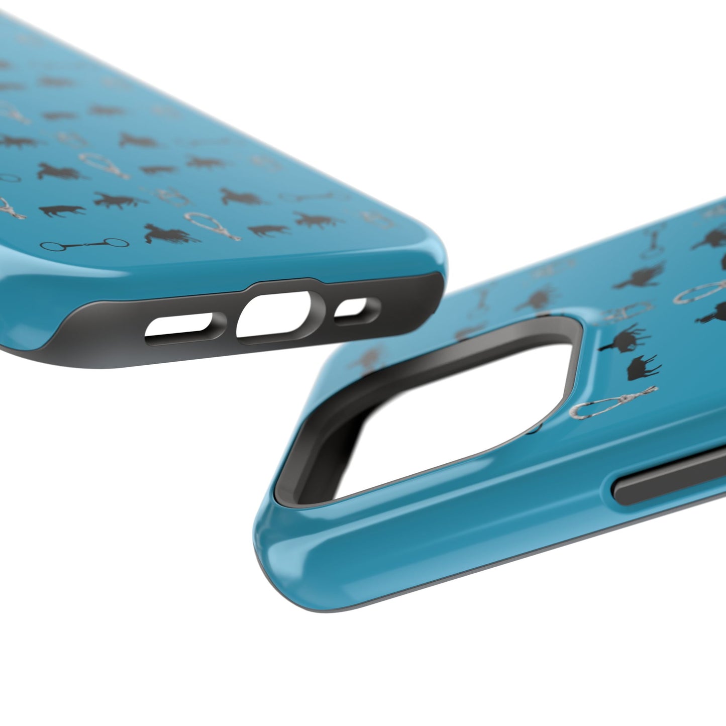 Turquoise Cowhorse Magnetic Tough Phone Case (IPhone Only)