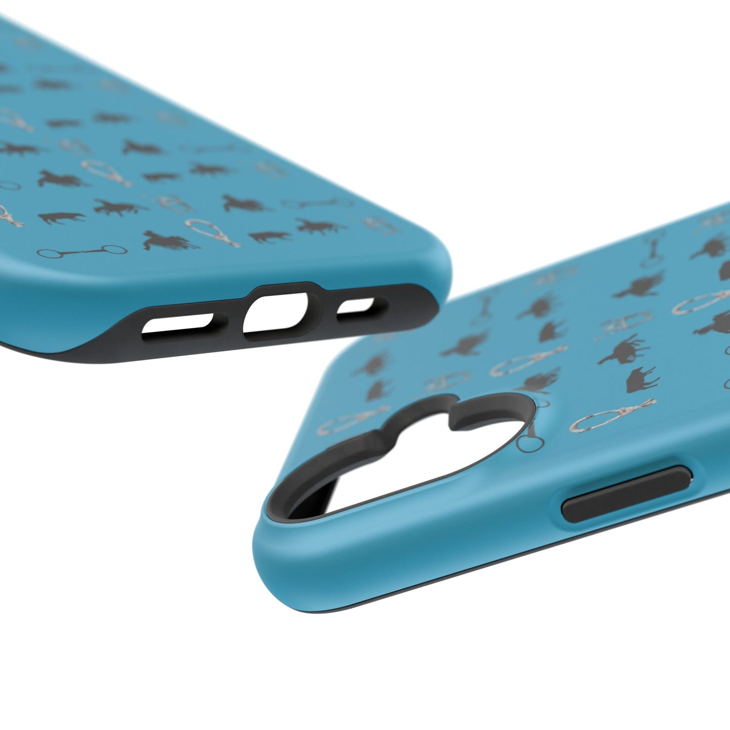 Turquoise Cowhorse Magnetic Tough Phone Case (IPhone Only)