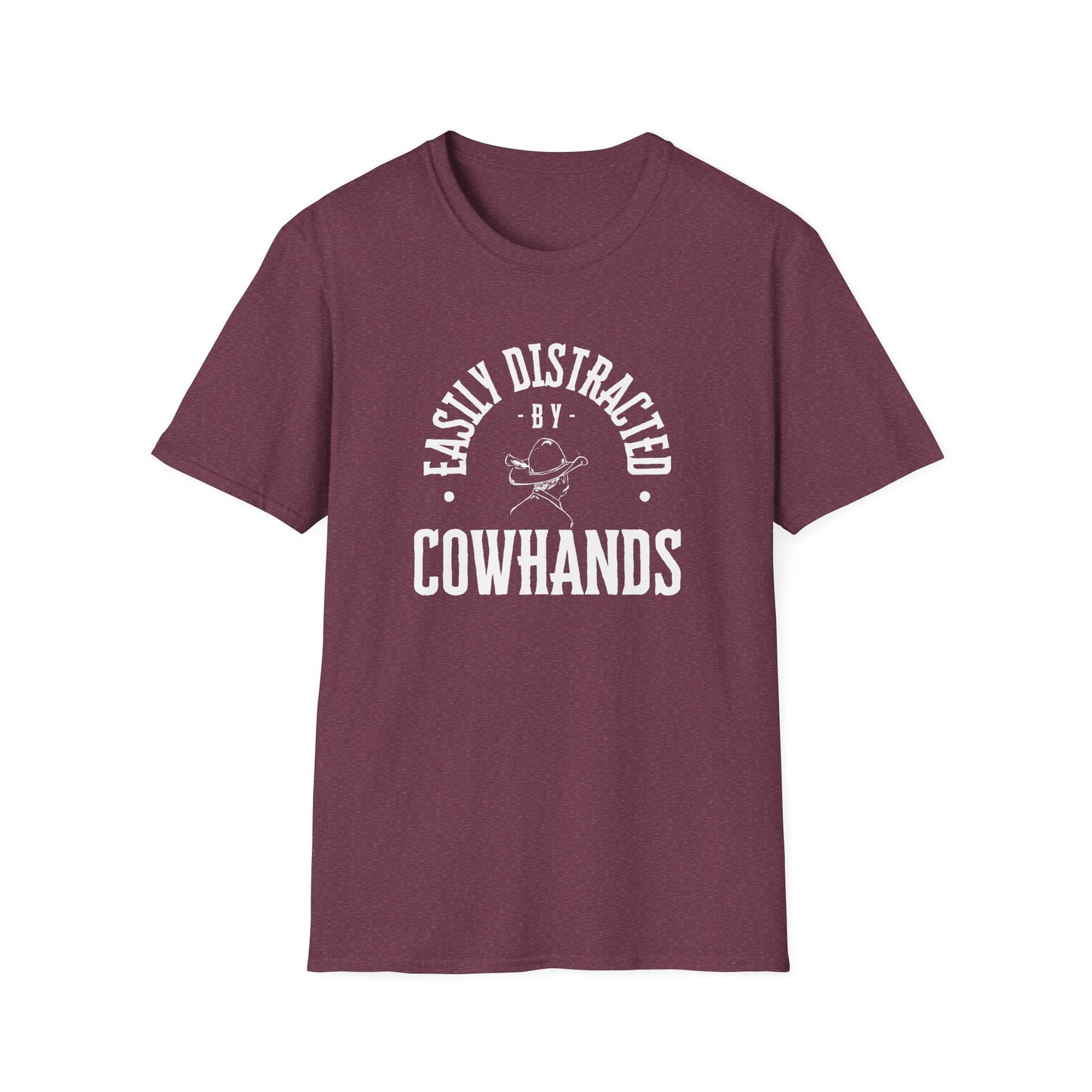 Easily Distracted by Cowhands Unisex Softstyle T-Shirt