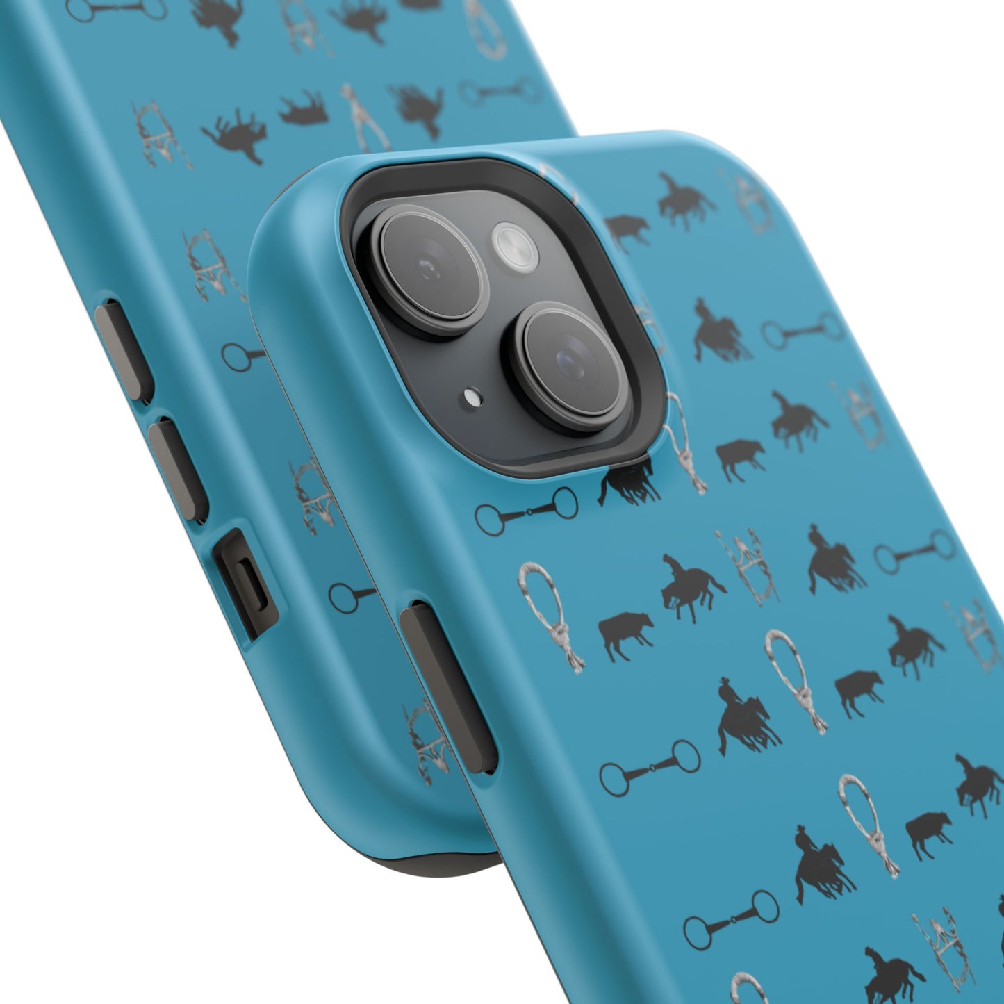 Turquoise Cowhorse Magnetic Tough Phone Case (IPhone Only)