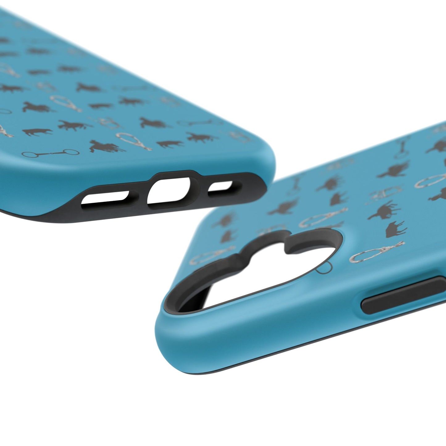 Turquoise Cowhorse Magnetic Tough Phone Case (IPhone Only)