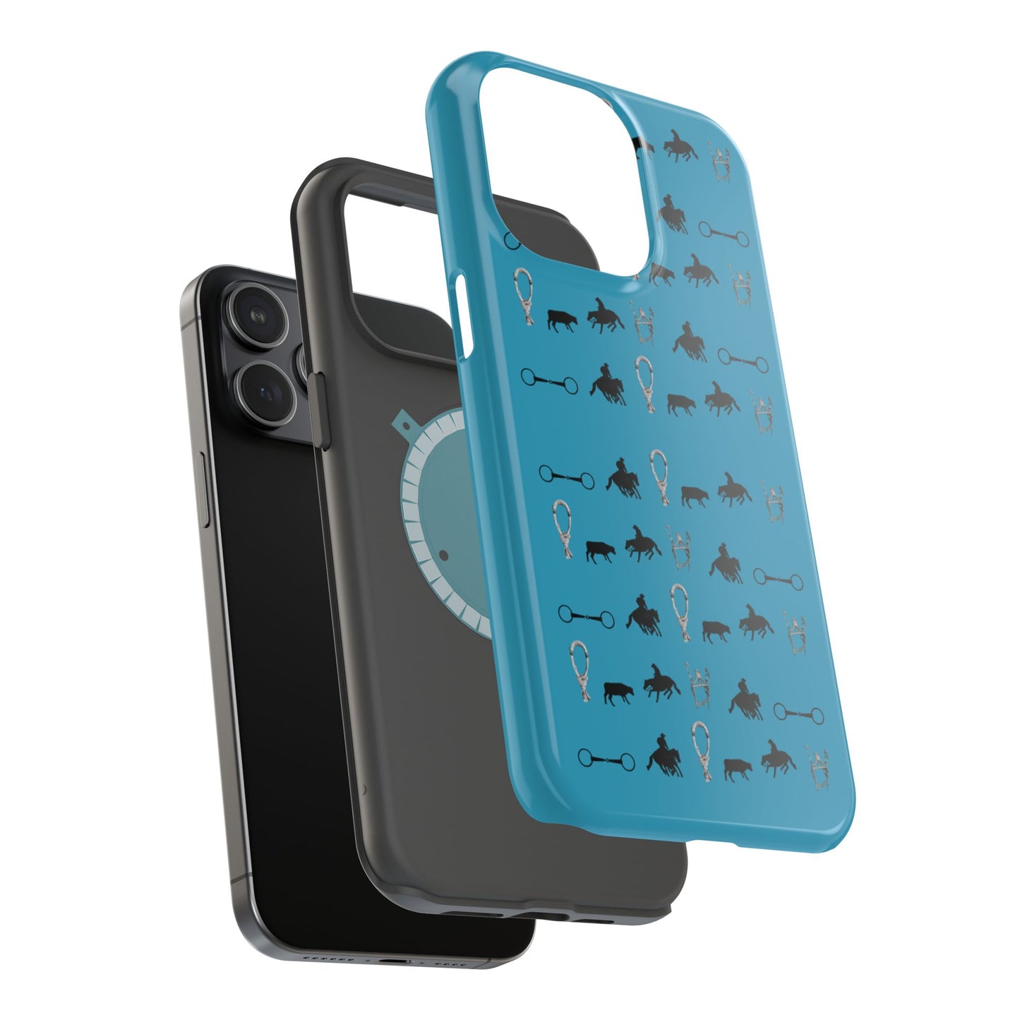 Turquoise Cowhorse Magnetic Tough Phone Case (IPhone Only)