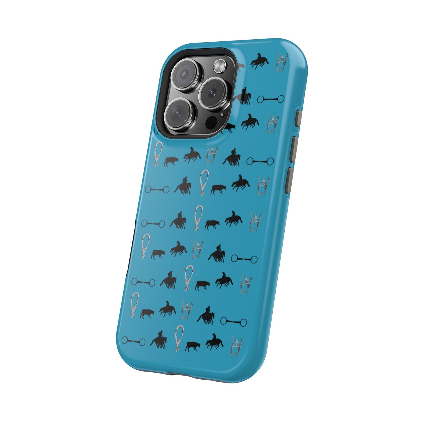 Turquoise Cowhorse Magnetic Tough Phone Case (IPhone Only)