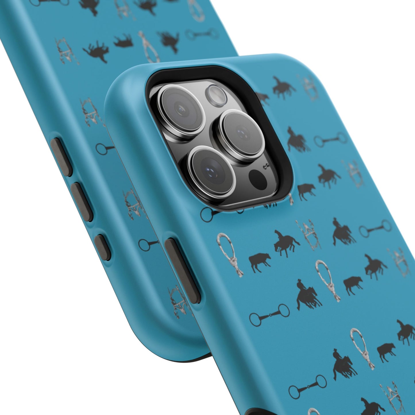 Turquoise Cowhorse Magnetic Tough Phone Case (IPhone Only)