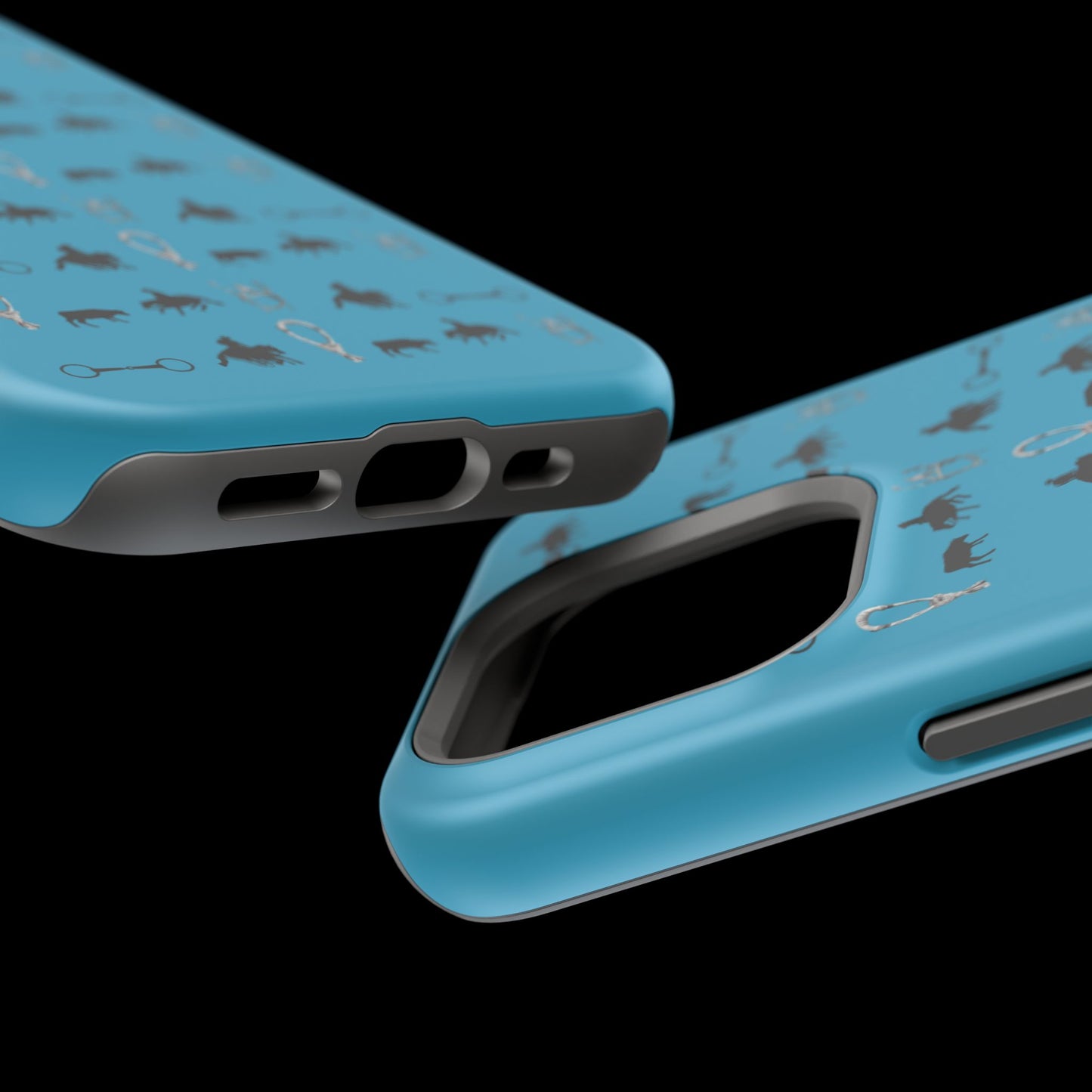 Turquoise Cowhorse Magnetic Tough Phone Case (IPhone Only)