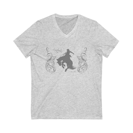 Cowhand Bronc Short Sleeve V-Neck Tee