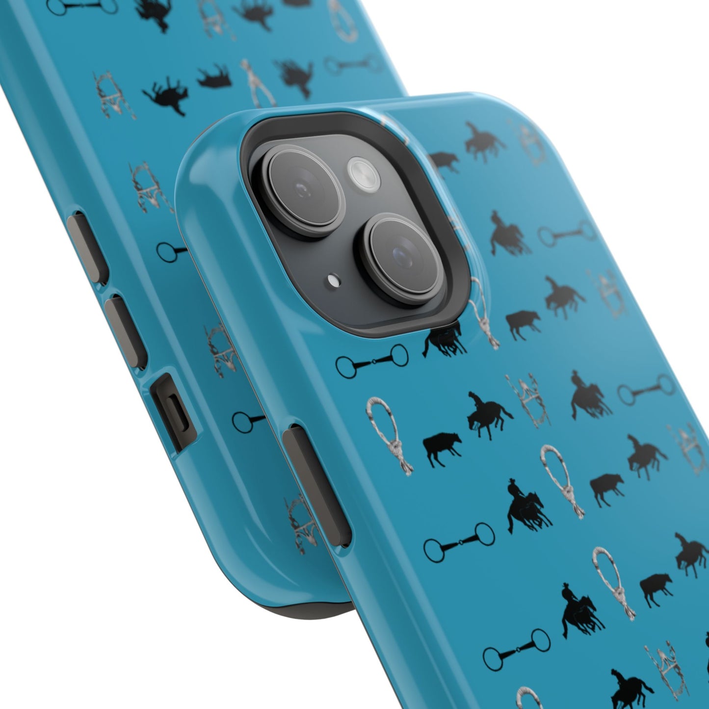 Turquoise Cowhorse Magnetic Tough Phone Case (IPhone Only)