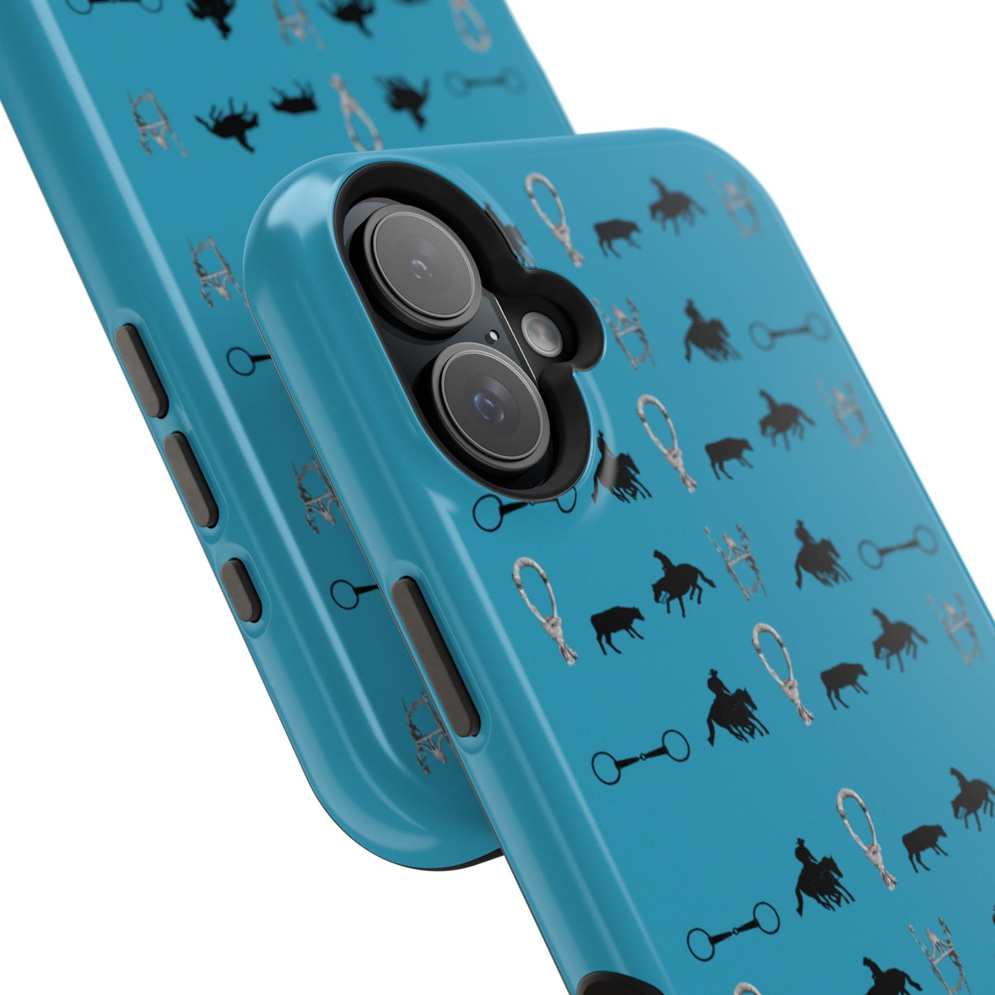 Turquoise Cowhorse Magnetic Tough Phone Case (IPhone Only)