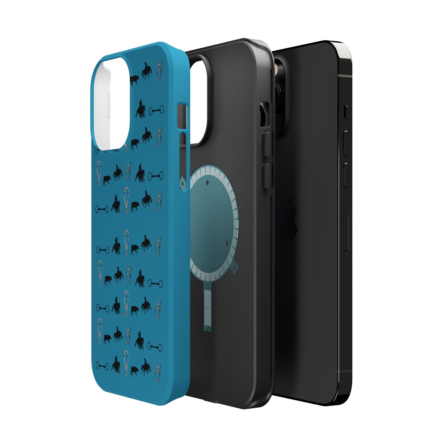 Turquoise Cowhorse Magnetic Tough Phone Case (IPhone Only)