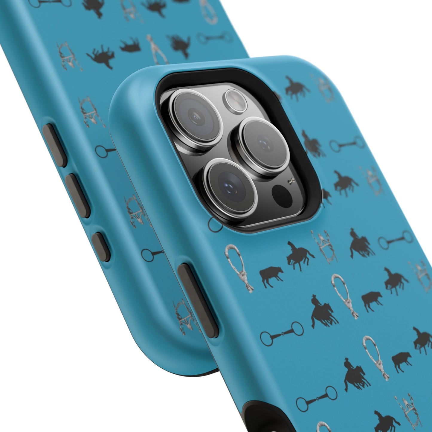 Turquoise Cowhorse Magnetic Tough Phone Case (IPhone Only)