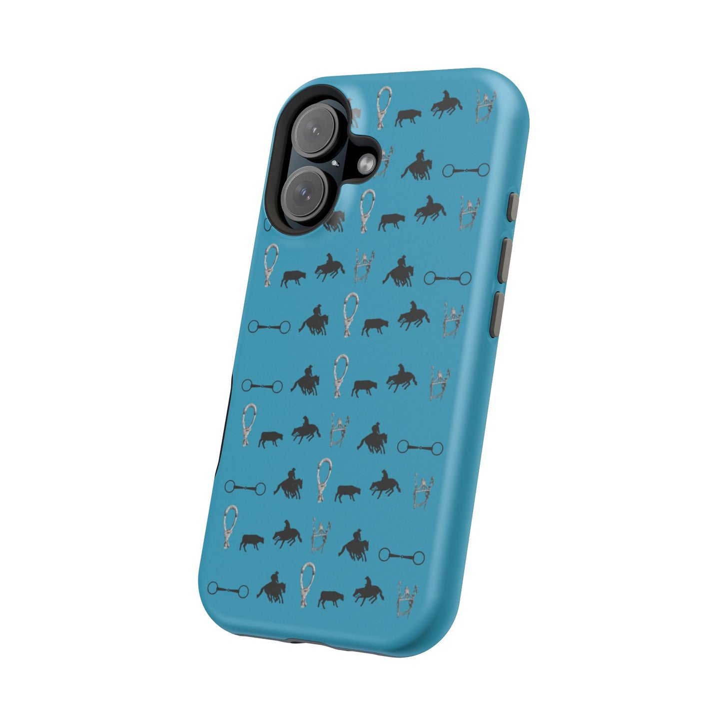 Turquoise Cowhorse Magnetic Tough Phone Case (IPhone Only)