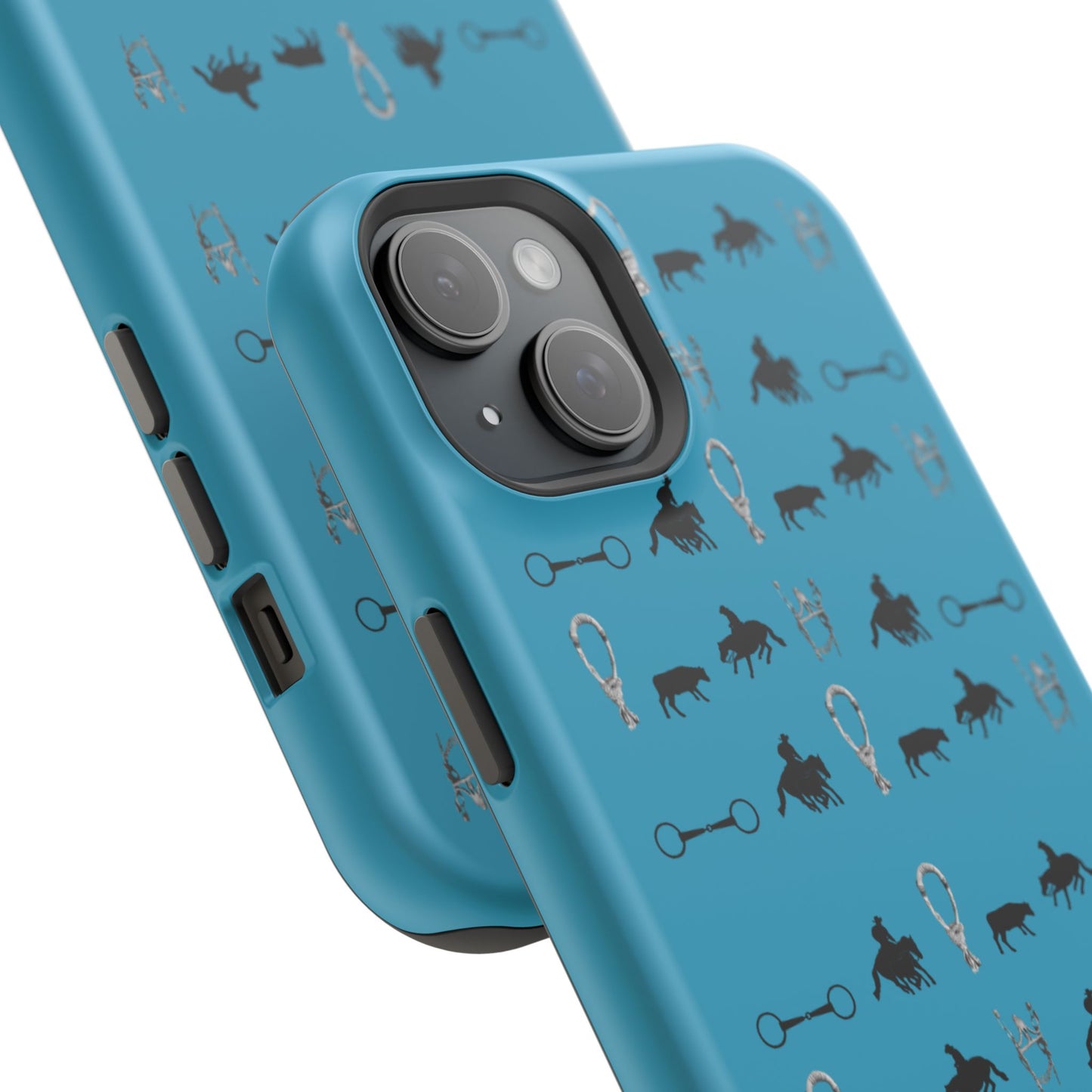 Turquoise Cowhorse Magnetic Tough Phone Case (IPhone Only)