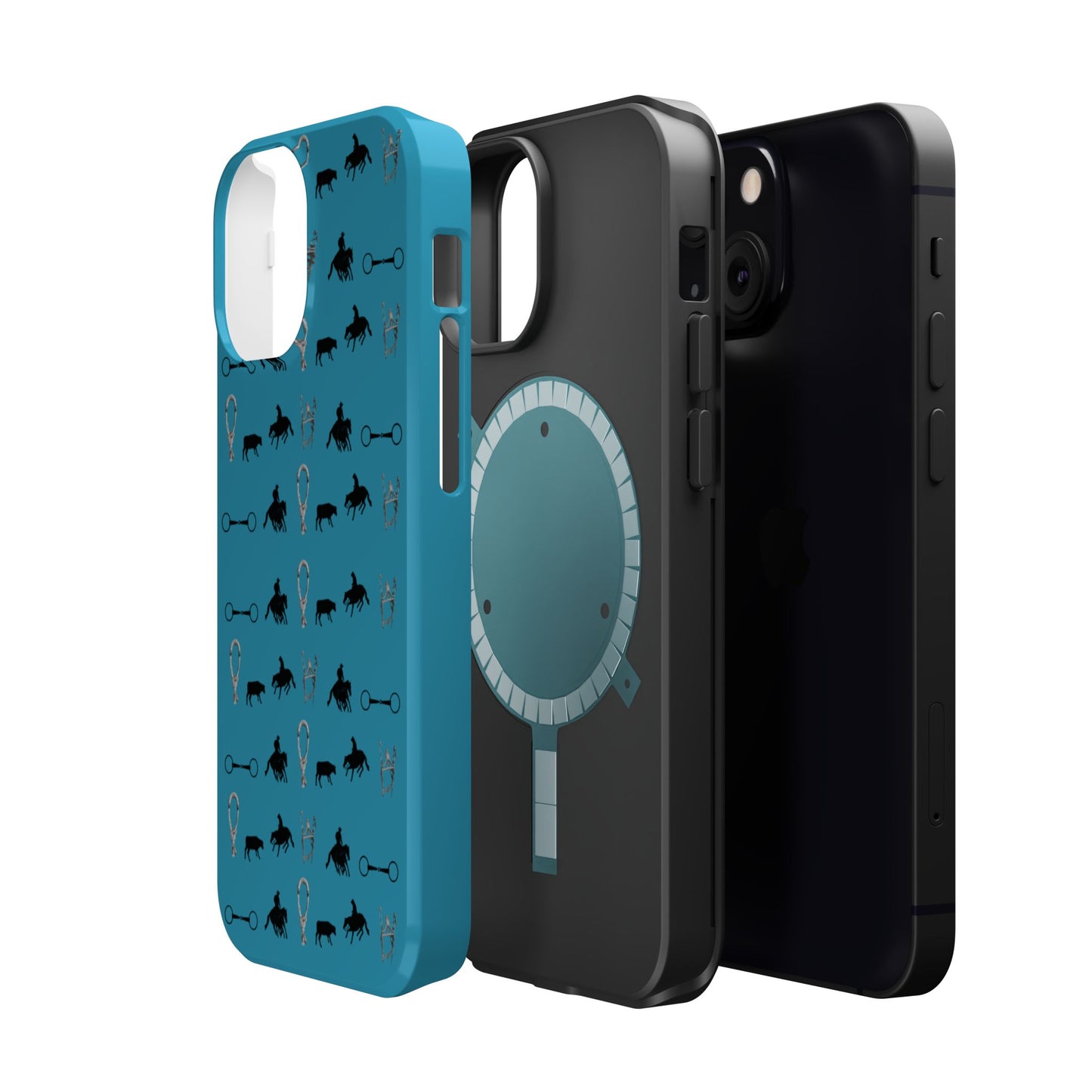 Turquoise Cowhorse Magnetic Tough Phone Case (IPhone Only)