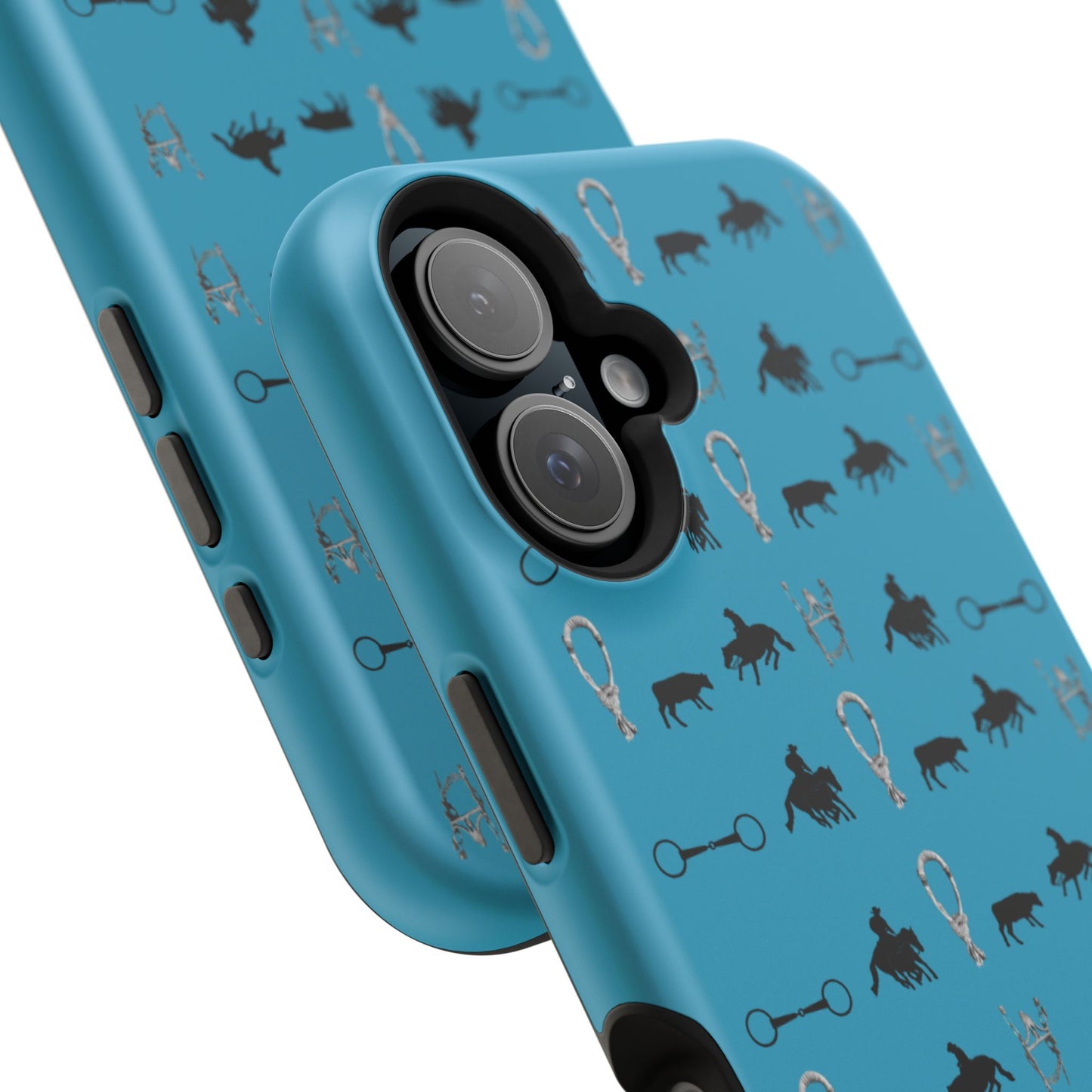 Turquoise Cowhorse Magnetic Tough Phone Case (IPhone Only)