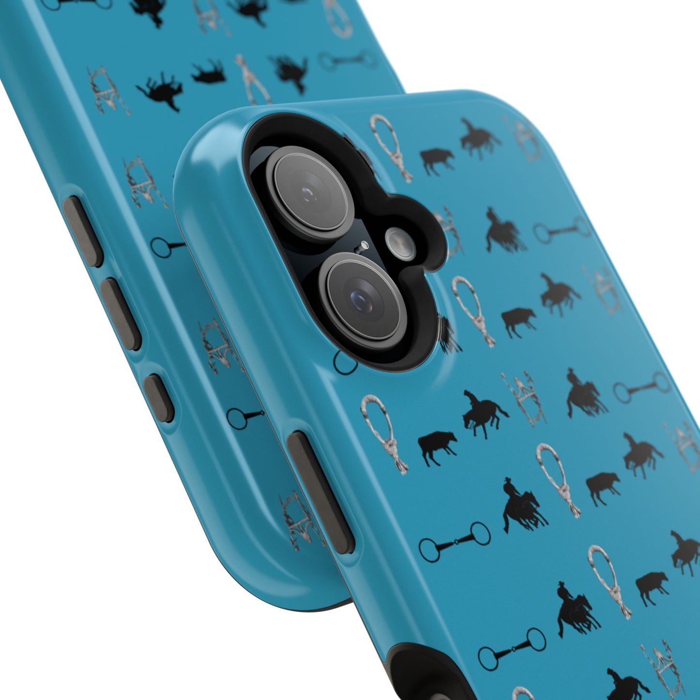 Turquoise Cowhorse Magnetic Tough Phone Case (IPhone Only)