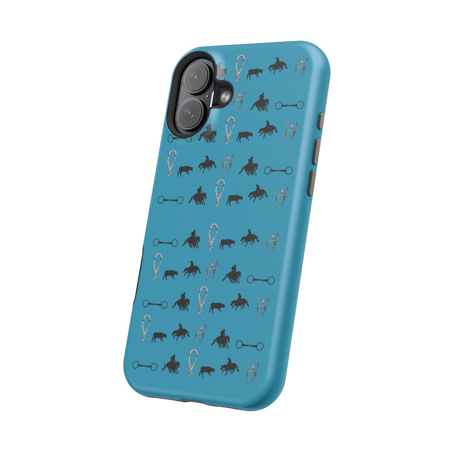 Turquoise Cowhorse Magnetic Tough Phone Case (IPhone Only)