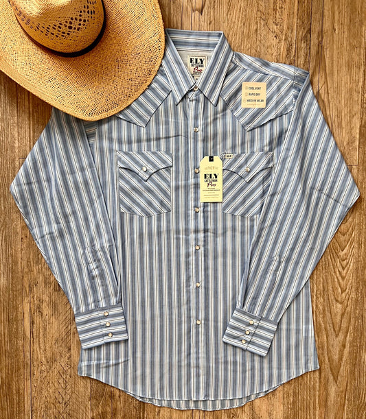 Ely Cattleman Pro Vented Striped Shirt