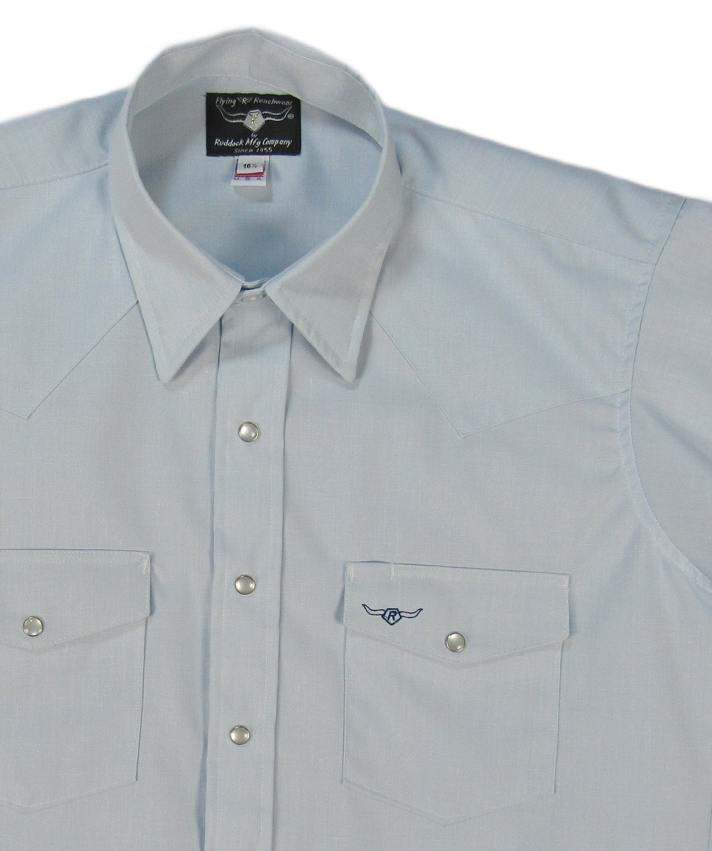 Flying R Ranchwear - Western Classic Solids - Lt. Blue - Short Sleeve