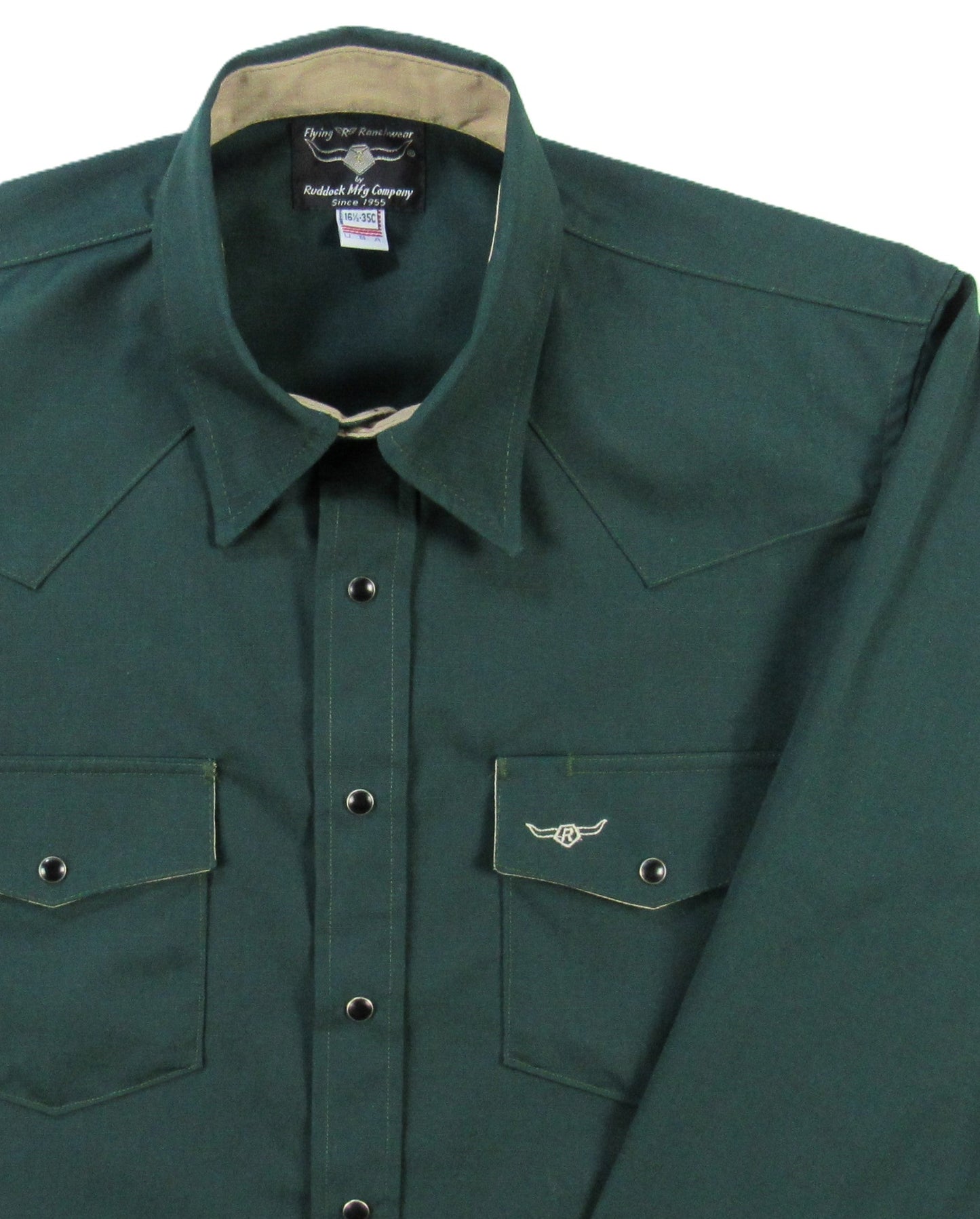 Flying R Ranchwear - Amarillo Ripstop - Spruce Green - Long Sleeve - Snaps - Ships 10.10