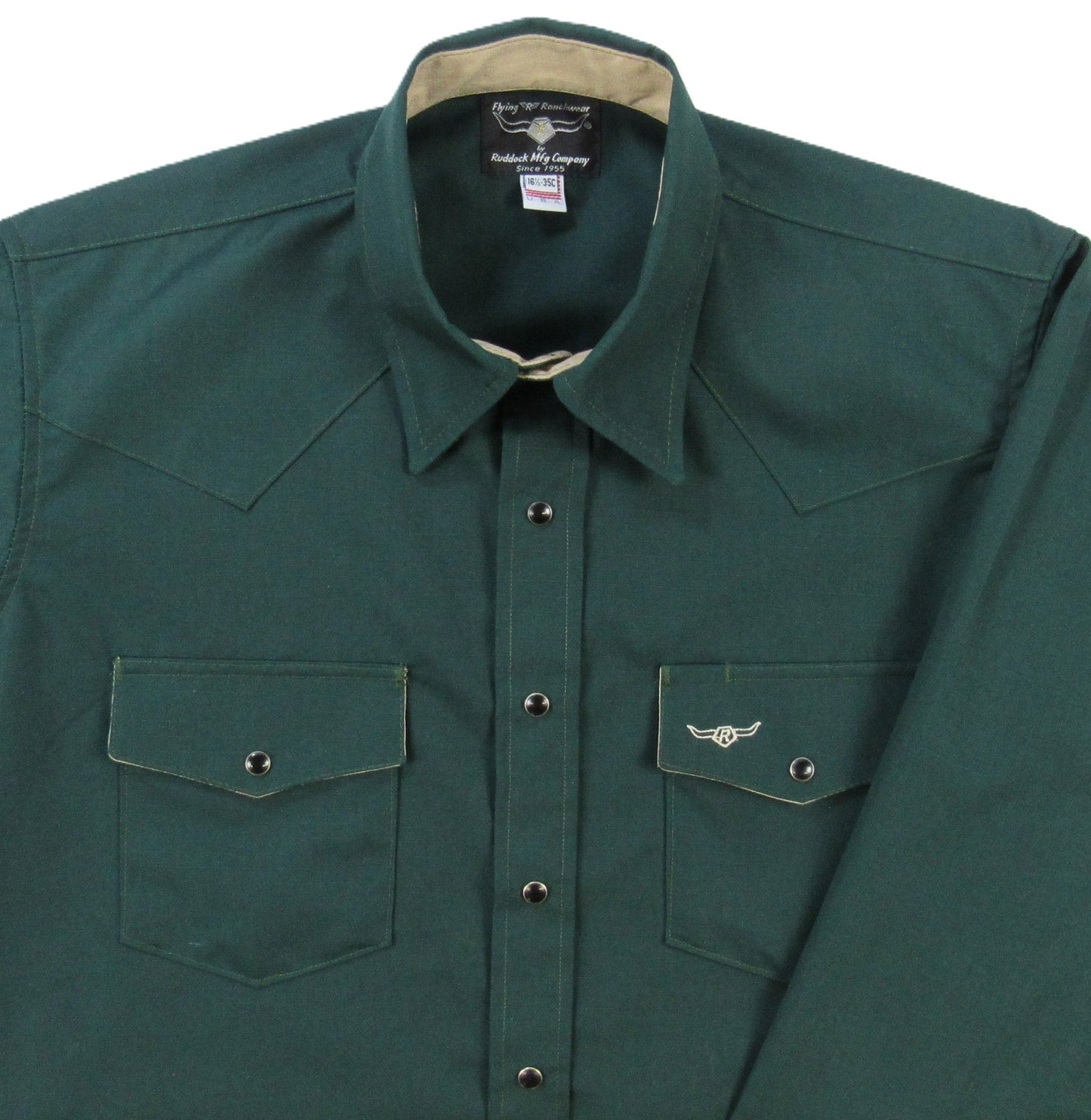Flying R Ranchwear - Amarillo Ripstop - Spruce Green - Long Sleeve - Snaps - Ships 10.10