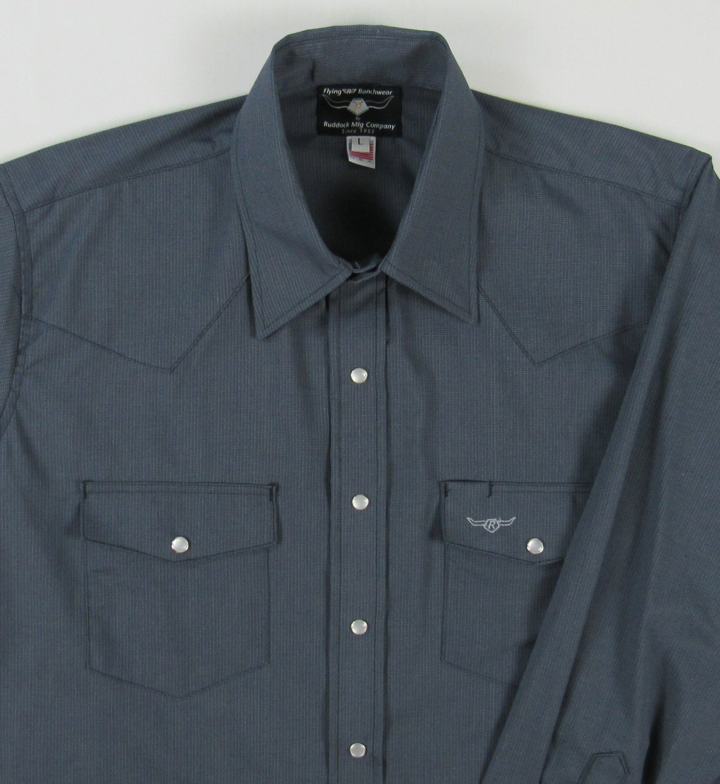 Flying R Ranchwear - Western Classic - Charcoal Micro-Check - Long Sleeve - Classic Fit