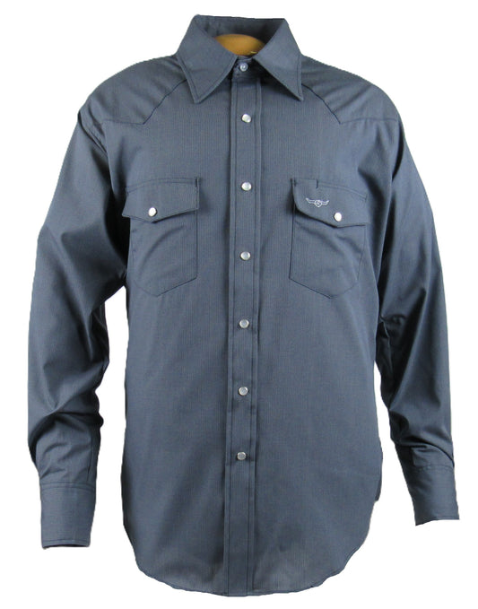 Flying R Ranchwear - Western Classic - Charcoal Micro-Check - Long Sleeve - Classic Fit