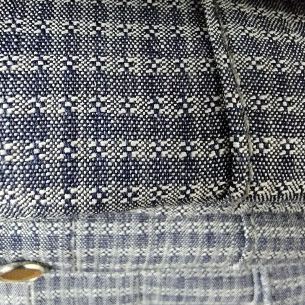 Branded Denim 7 oz. Checkered Cone Chambray Long Sleeve Pearl Snap Shirt