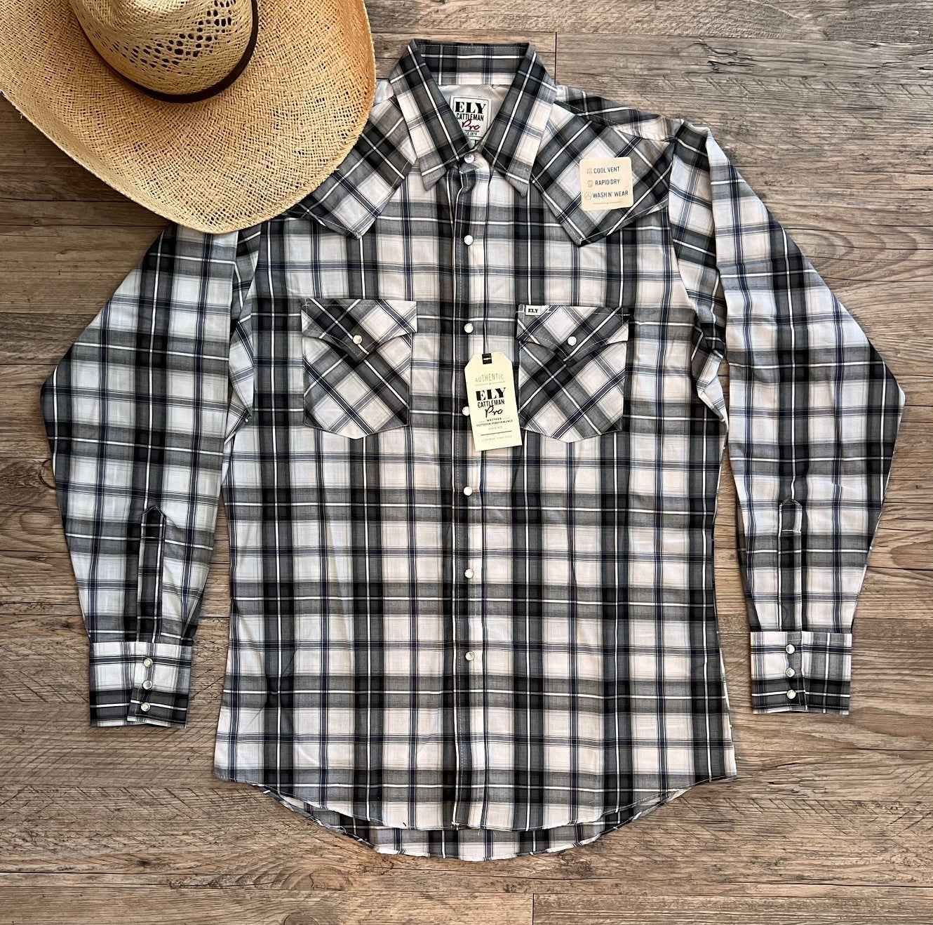 Ely Cattleman Pro Vented Plaid Shirt