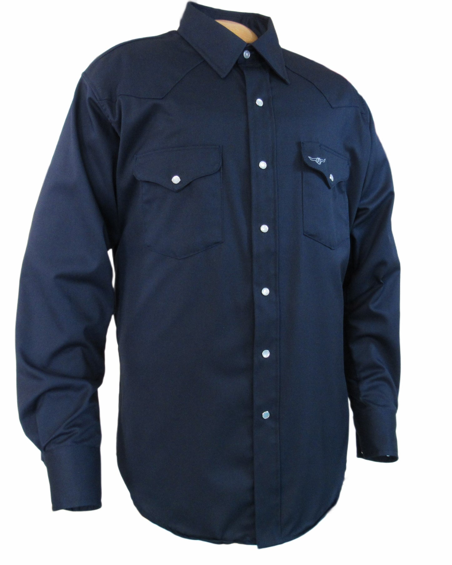 Flying R Ranchwear - Prairie Twill Work Shirt - Navy Twill - Long Sleeve