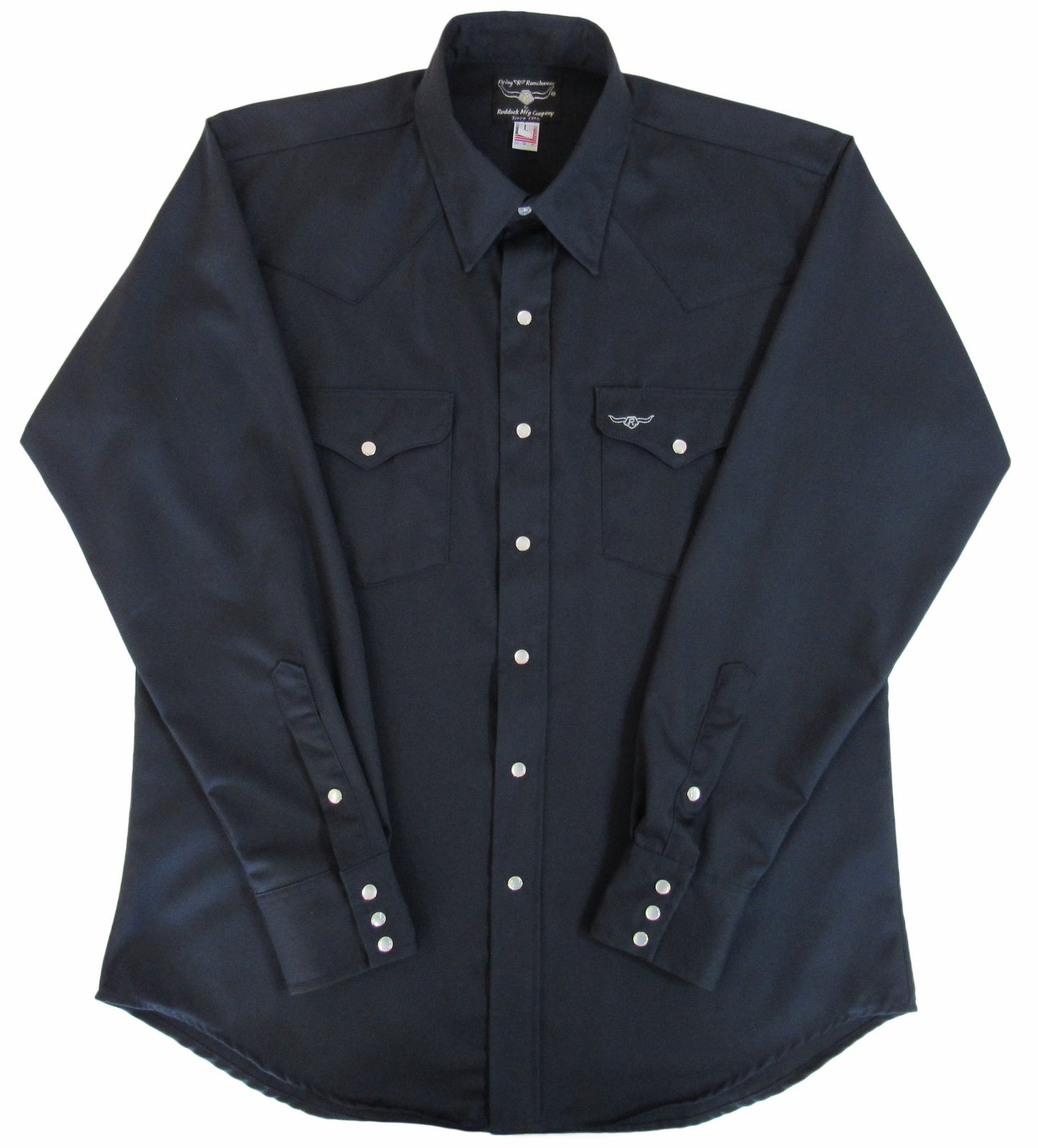 Flying R Ranchwear - Prairie Twill Work Shirt - Navy Twill - Long Sleeve